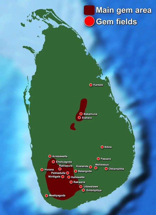 Map of Sri Lankan Mine Locations