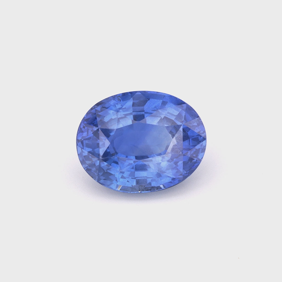 12.67 Ct Blue Sapphire Unheated 360 View