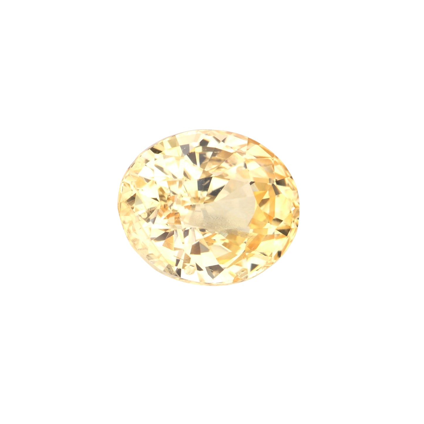 1.22 Ct Peach / Yellow Ceylon Sapphire Unheated Oval Cut