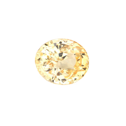 1.22 Ct Peach / Yellow Ceylon Sapphire Unheated Oval Cut