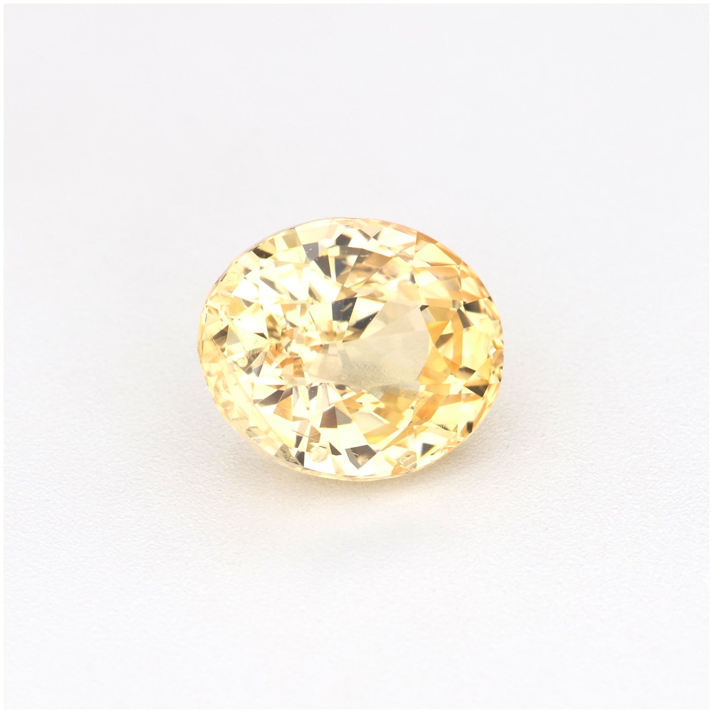 1.22 Ct Peach / Yellow Ceylon Sapphire Unheated Oval Cut