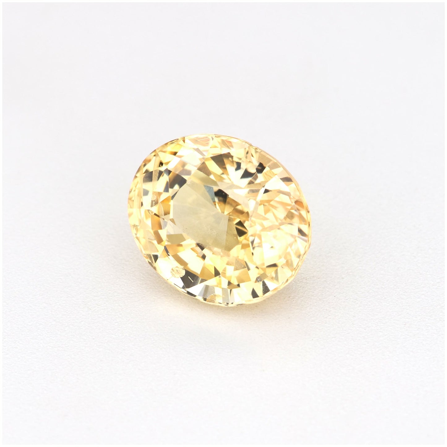 1.22 Ct Peach / Yellow Ceylon Sapphire Unheated Oval Cut