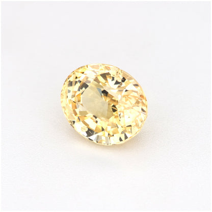 1.22 Ct Peach / Yellow Ceylon Sapphire Unheated Oval Cut