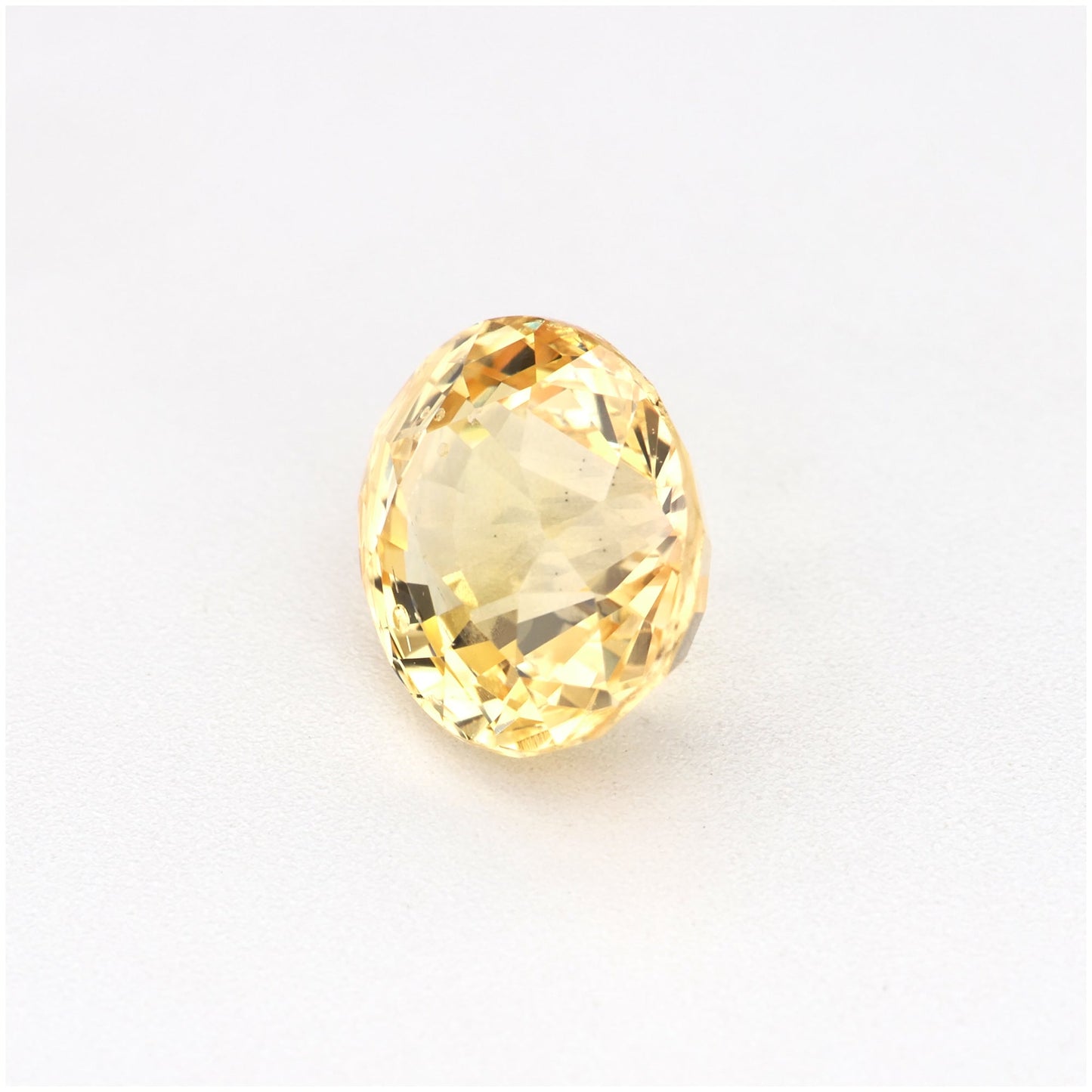 1.22 Ct Peach / Yellow Ceylon Sapphire Unheated Oval Cut