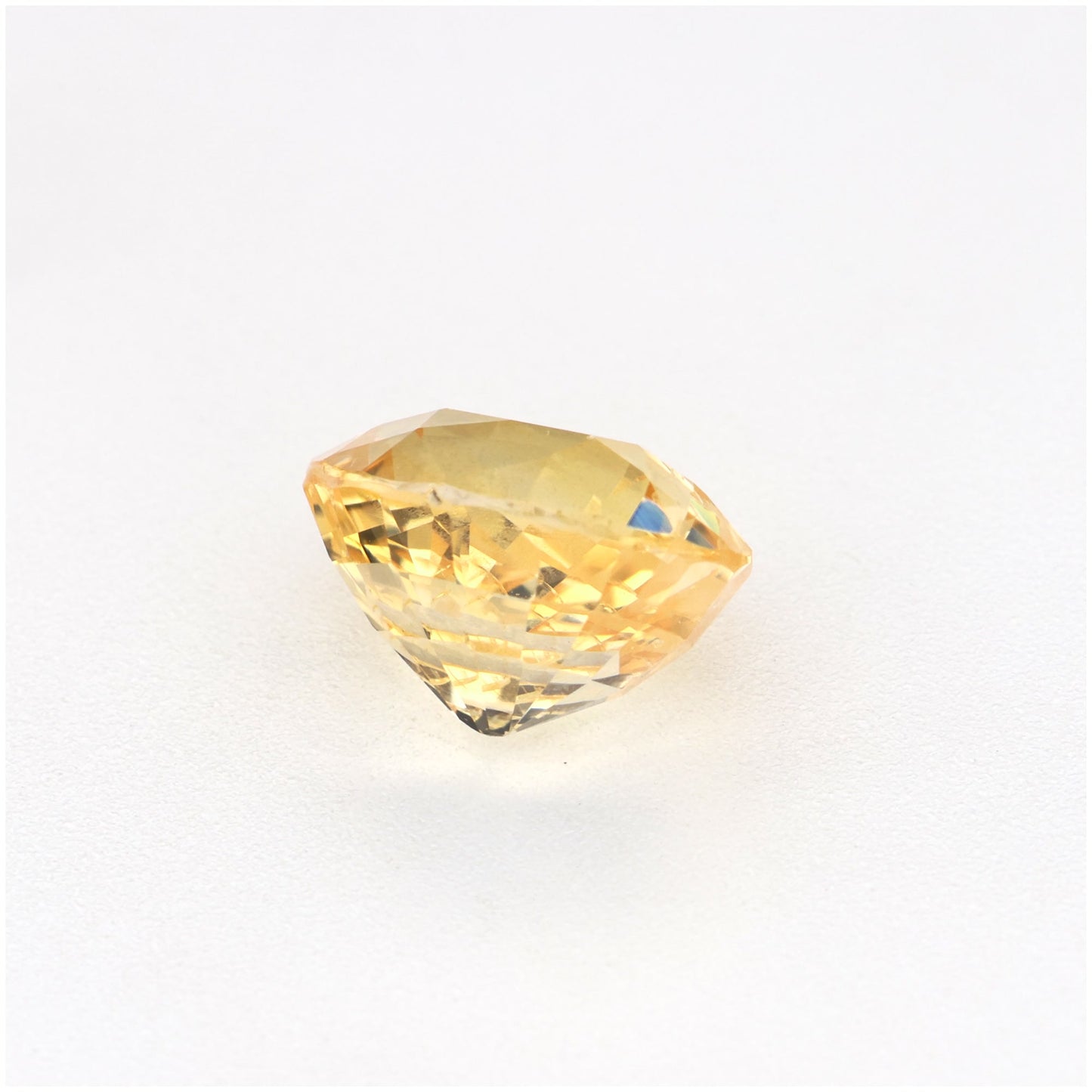 1.22 Ct Peach / Yellow Ceylon Sapphire Unheated Oval Cut