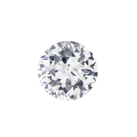1.82 Ct White Sapphire Unheated Round Brilliant Cut