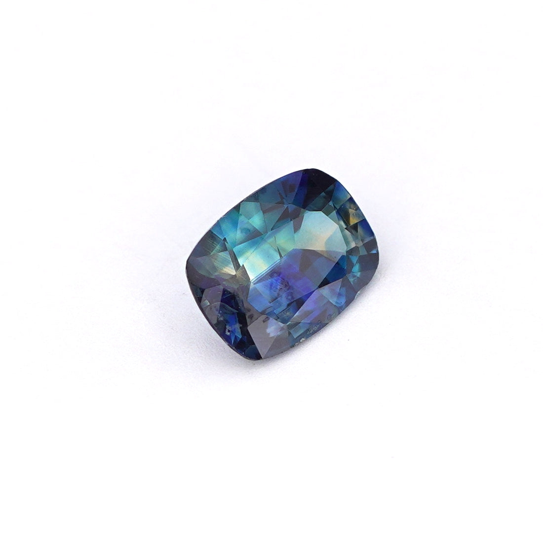 0.73 Ct Bi Colour (Blue and Green) Ceylon Sapphire Long Cushion Cut