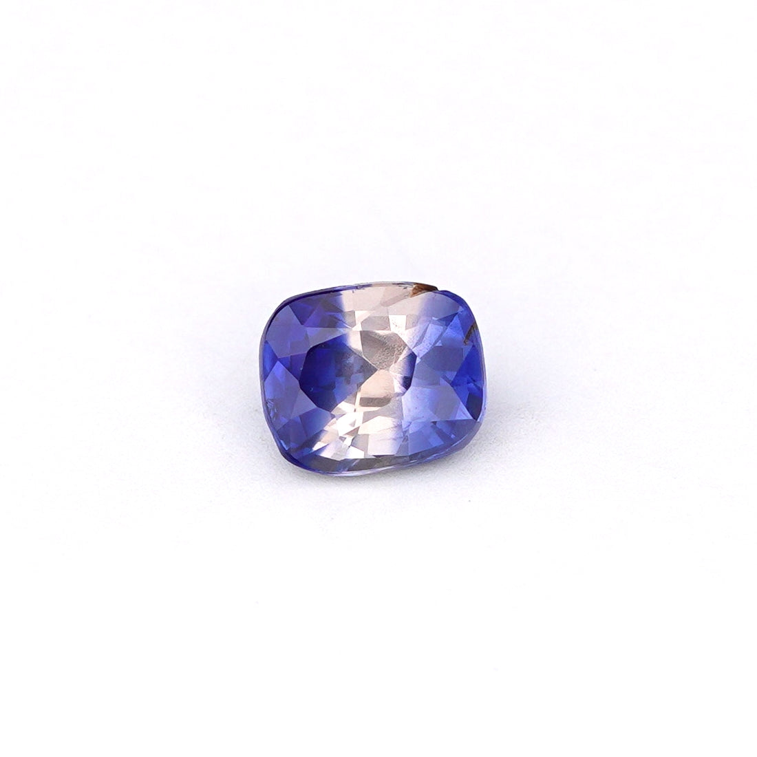 0.55 Ct Bi Colour (Blue and White) Ceylon Sapphire Cushion Cut