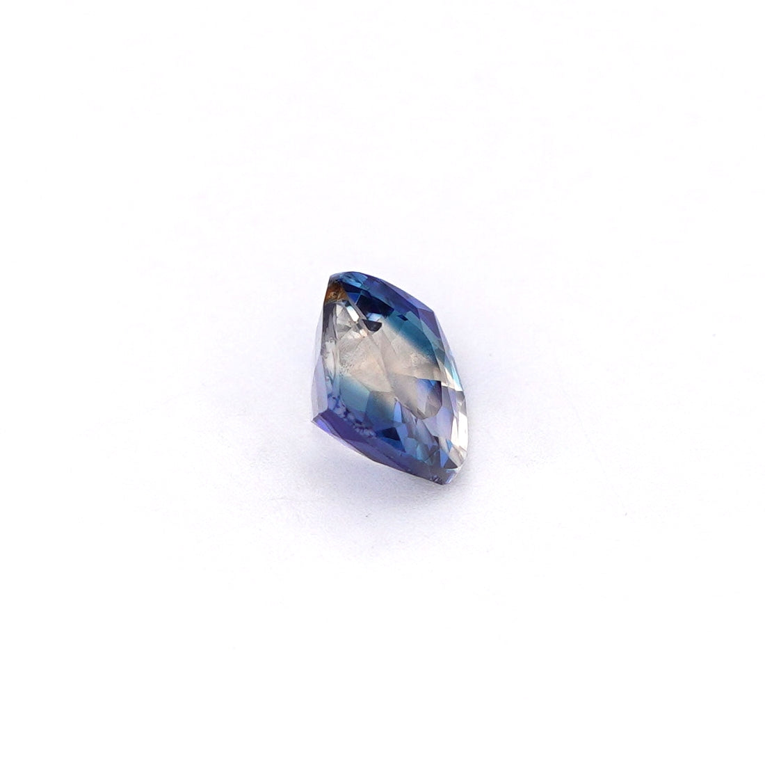 0.55 Ct Bi Colour (Blue and White) Ceylon Sapphire Cushion Cut