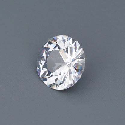1.82 Ct White Sapphire Unheated Round Brilliant Cut