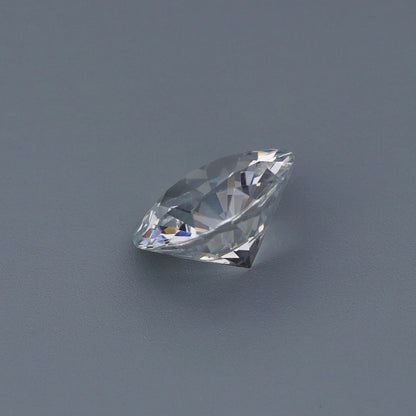 1.82 Ct White Sapphire Unheated Round Brilliant Cut