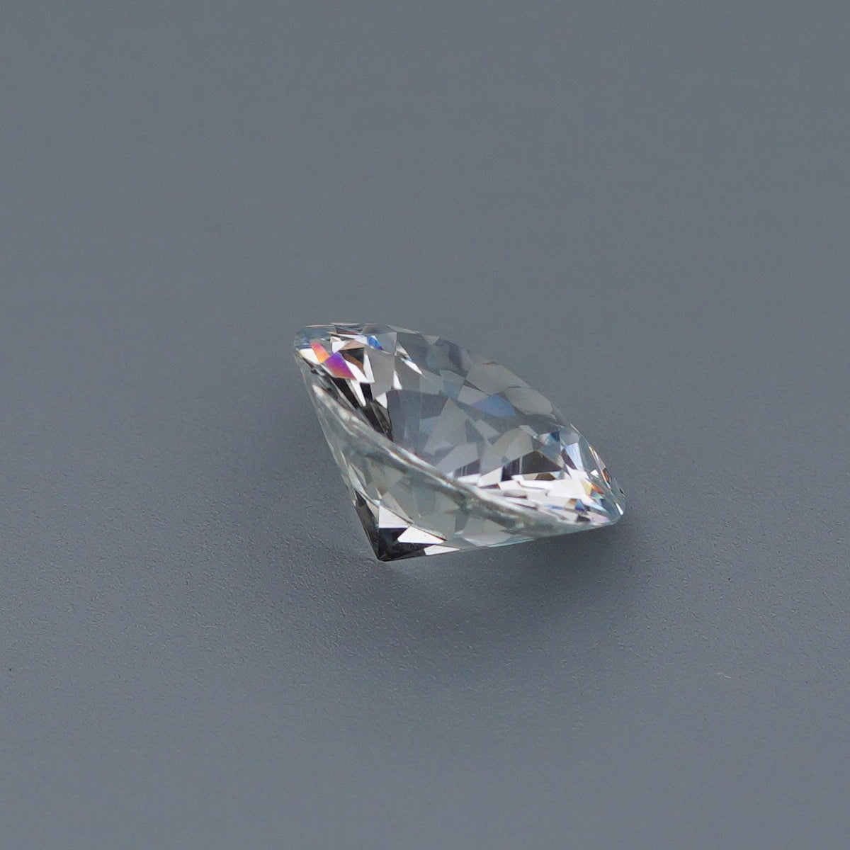 1.82 Ct White Sapphire Unheated Round Brilliant Cut