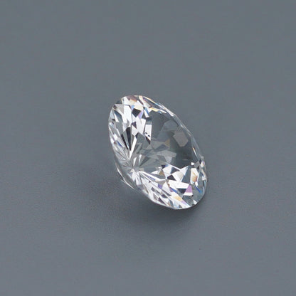 1.82 Ct White Sapphire Unheated Round Brilliant Cut