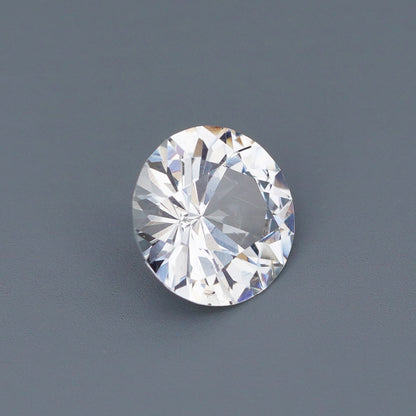 1.82 Ct White Sapphire Unheated Round Brilliant Cut