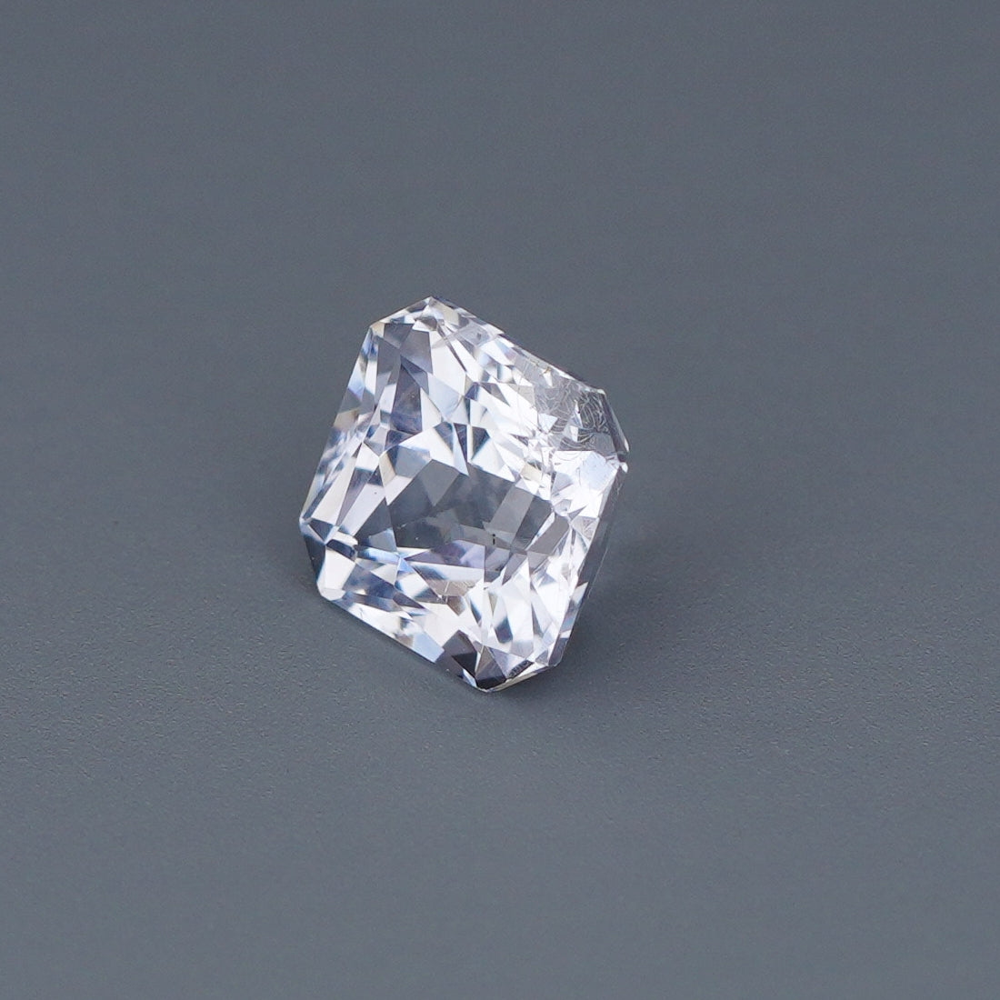 1.21 Ct White Sapphire Unheated Octagon Princess Cut
