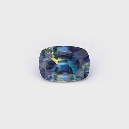 0.73 Ct Bi Colour (Blue and Green) Ceylon Sapphire Long Cushion Cut