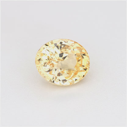1.22 Ct Peach / Yellow Ceylon Sapphire Unheated Oval Cut